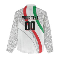 Personalized Iran Football Cheetah Women Casual Shirt Persian Cheetah Graphic With Iranian Flag And Symbol