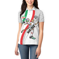 Personalized Iran Football Cheetah Women Polo Shirt Persian Cheetah Graphic With Iranian Flag And Symbol