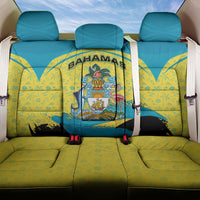 Bahamas Flag Back Car Seat Cover with National Coat of Arms and Sea Turtle Design - Wonder Print Shop