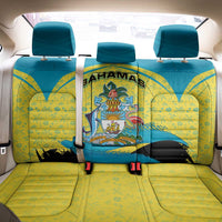Bahamas Flag Back Car Seat Cover with National Coat of Arms and Sea Turtle Design - Wonder Print Shop