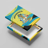 Bahamas Flag Canvas Wall Art with National Coat of Arms and Sea Turtle Design - Wonder Print Shop