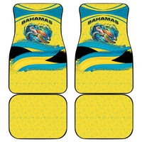 Bahamas Flag Car Mats with National Coat of Arms and Sea Turtle Design - Wonder Print Shop