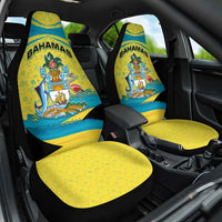 Bahamas Flag Car Seat Cover with National Coat of Arms and Sea Turtle Design - Wonder Print Shop