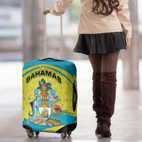 Bahamas Flag Luggage Cover with National Coat of Arms and Sea Turtle Design - Wonder Print Shop