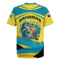 Bahamas Flag Rugby Jersey with National Coat of Arms and Sea Turtle Design - Wonder Print Shop