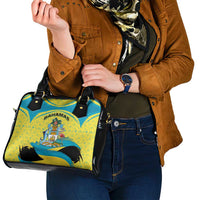Bahamas Flag Shoulder Handbag with National Coat of Arms and Sea Turtle Design - Wonder Print Shop