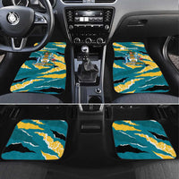 Bahamas Car Mats with National Coat of Arms Teal Yellow Ocean Wave Spirit