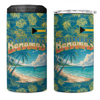 Bahamas 4 in 1 Can Cooler Tumbler with Tropical Beach Sunset Palm Tree Ocean Spirit