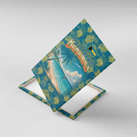 Bahamas Canvas Wall Art with Tropical Beach Sunset Palm Tree Ocean Spirit