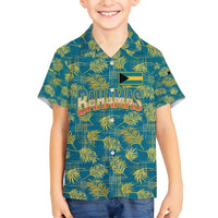 Bahamas Family Matching Puletasi and Hawaiian Shirt with Tropical Beach Sunset Palm Tree Ocean Spirit