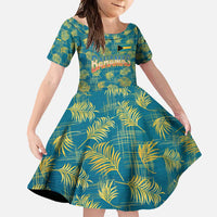 Bahamas Family Matching Summer Maxi Dress and Hawaiian Shirt with Tropical Beach Sunset Palm Tree Ocean Spirit