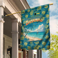 Bahamas Garden Flag with Tropical Beach Sunset Palm Tree Ocean Spirit