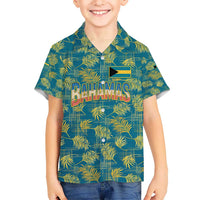 Bahamas Hawaiian Shirt with Tropical Beach Sunset Palm Tree Ocean Spirit