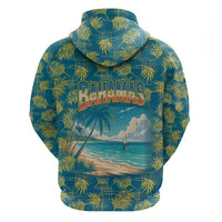 Bahamas Hoodie with Tropical Beach Sunset Palm Tree Ocean Spirit