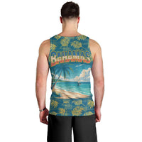 Bahamas Men Tank Top with Tropical Beach Sunset Palm Tree Ocean Spirit