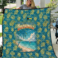 Bahamas Quilt with Tropical Beach Sunset Palm Tree Ocean Spirit
