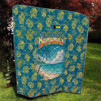 Bahamas Quilt with Tropical Beach Sunset Palm Tree Ocean Spirit