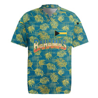 Bahamas Rugby Jersey with Tropical Beach Sunset Palm Tree Ocean Spirit
