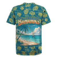 Bahamas Rugby Jersey with Tropical Beach Sunset Palm Tree Ocean Spirit