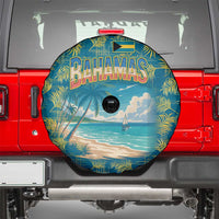 Bahamas Spare Tire Cover with Tropical Beach Sunset Palm Tree Ocean Spirit