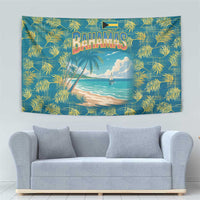 Bahamas Tapestry with Tropical Beach Sunset Palm Tree Ocean Spirit
