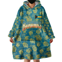 Bahamas Wearable Blanket Hoodie with Tropical Beach Sunset Palm Tree Ocean Spirit