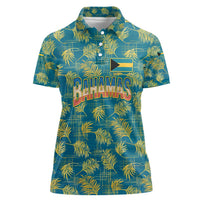 Bahamas Women Polo Shirt with Tropical Beach Sunset Palm Tree Ocean Spirit
