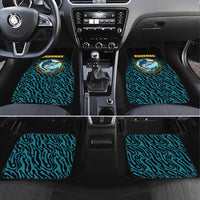 Bahamas Coat of Arms and Flag Car Mats with Blue Coral Pattern and Marlin Crest - Wonder Print Shop