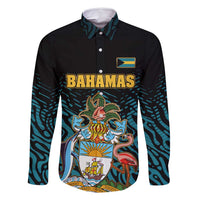 Bahamas Coat of Arms and Flag Family Matching Mermaid Dress and Hawaiian Shirt with Blue Coral Pattern and Marlin Crest - Wonder Print Shop