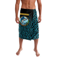 Bahamas Coat of Arms and Flag Lavalava with Blue Coral Pattern and Marlin Crest - Wonder Print Shop