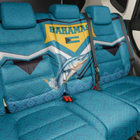 Bahamas Back Car Seat Cover with Blue Marlin Fish Tribal Chevron Flag Spirit