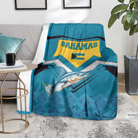 Bahamas Blanket with Blue Marlin Fish Tribal Chevron Flag Spirit