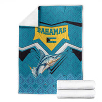 Bahamas Blanket with Blue Marlin Fish Tribal Chevron Flag Spirit