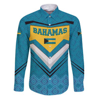 Bahamas Family Matching Short Sleeve Bodycon Dress and Hawaiian Shirt with Blue Marlin Fish Tribal Chevron Flag Spirit