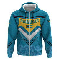 Bahamas Hoodie with Blue Marlin Fish Tribal Chevron Flag Spirit