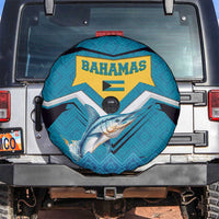Bahamas Spare Tire Cover with Blue Marlin Fish Tribal Chevron Flag Spirit