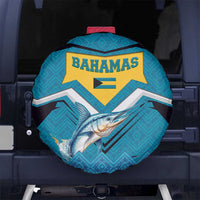 Bahamas Spare Tire Cover with Blue Marlin Fish Tribal Chevron Flag Spirit