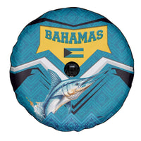 Bahamas Spare Tire Cover with Blue Marlin Fish Tribal Chevron Flag Spirit