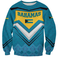Bahamas Sweatshirt with Blue Marlin Fish Tribal Chevron Flag Spirit