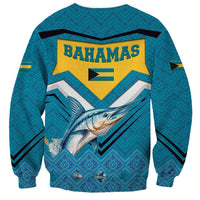 Bahamas Sweatshirt with Blue Marlin Fish Tribal Chevron Flag Spirit