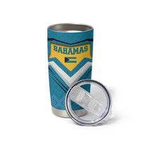 Bahamas Tumbler Cup with Blue Marlin Fish Tribal Chevron Flag Spirit