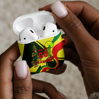 Personalized Senegal Champions World Football 2026 AirPods Case Lions Of Teranga - Great Mosque Of Touba Pattern