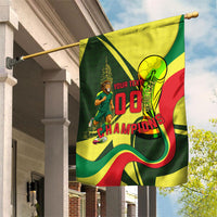 Personalized Senegal Champions World Football 2026 Garden Flag Lions Of Teranga - Great Mosque Of Touba Pattern