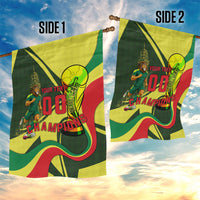 Personalized Senegal Champions World Football 2026 Garden Flag Lions Of Teranga - Great Mosque Of Touba Pattern