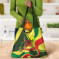 Personalized Senegal Champions World Football 2026 Grocery Bag Lions Of Teranga - Great Mosque Of Touba Pattern
