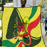 Personalized Senegal Champions World Football 2026 Quilt Lions Of Teranga - Great Mosque Of Touba Pattern