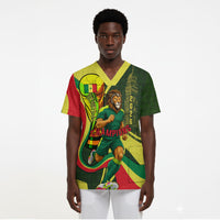 Personalized Senegal Champions World Football 2026 Scrub Top Lions Of Teranga - Great Mosque Of Touba Pattern