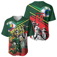 Custom Senegal Champions Football 2026 Baseball Jersey Teranga Lions G.O.A.T Mascot - African Renaissance Monument