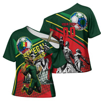 Custom Senegal Champions Football 2026 Cross Shoulder Shirt Teranga Lions G.O.A.T Mascot - African Renaissance Monument