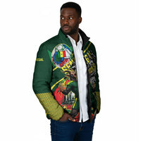 Custom Senegal Champions Football 2026 Padded Jacket Teranga Lions G.O.A.T Mascot - African Renaissance Monument